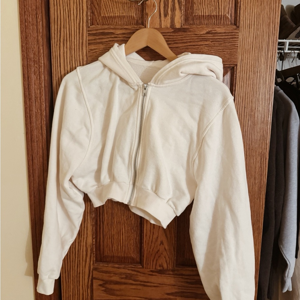 ALO Yoga Sweet Escape Cropped Zip-Up Hoodie